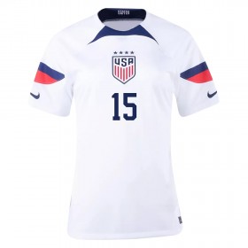 Fotbalové dres Spojené Státy Americké RAPINOE 15 Dámské Domácí Mistrovství Světa 2022 Krátký Rukáv